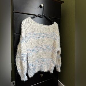 Forever 21 Cream, Pastel Pink and Blue Sweater